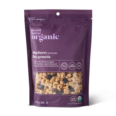Blueberry Flax Granola - 12oz - Good & Gather | Flax granola, Dried ...