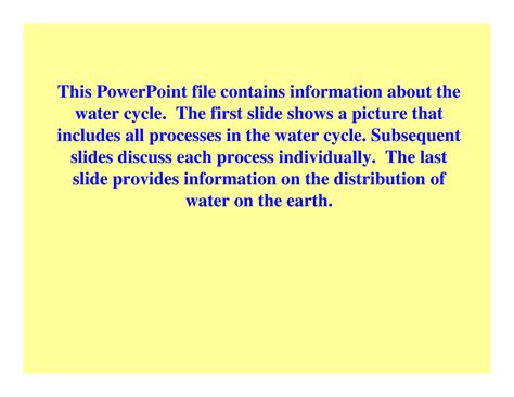 Pp-watercycle - Assignment - This PowerPoint file contains information ...