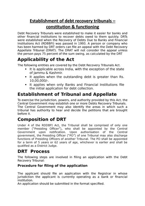 Debt Recovery Tribunal Case Status Bangalore at Vaughn Josephs blog