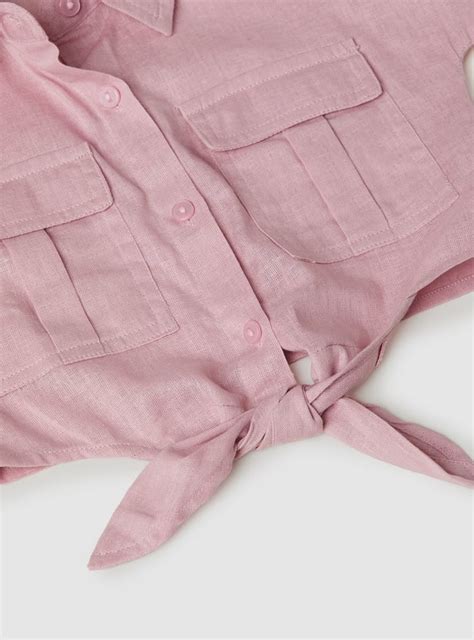 Buy Girls Solid Shirt-style Top Online at just Rs. 499.0 ...