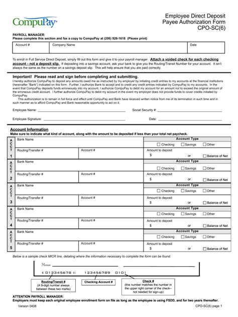 CompuPay CPO-SC6 Form - Fill Online, Printable, Fillable, Blank - pdfFiller