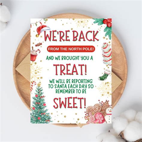 Two Elves Welcome Back Letter-digital Download Christmas Elf Return ...