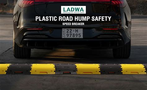 LADWA 3 Mtr, 50mm Plastic Road Hump Safety Speed Breaker in Black ...