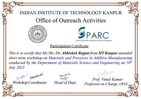 Abhishek Rajput | PhD Scholar, IIT Kanpur | Additive Manufacturing