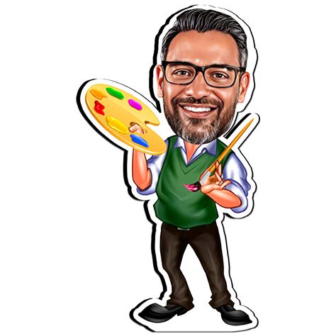 Buy TROVE TREASURE Customized Photo Fridge Magnet, Caricature Style ...