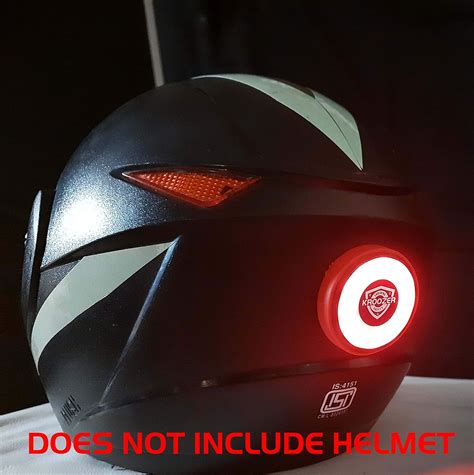 Kroozer, Strike-R, Helmet LED Lights, 4 Light Mode, Circular, LED Light ...