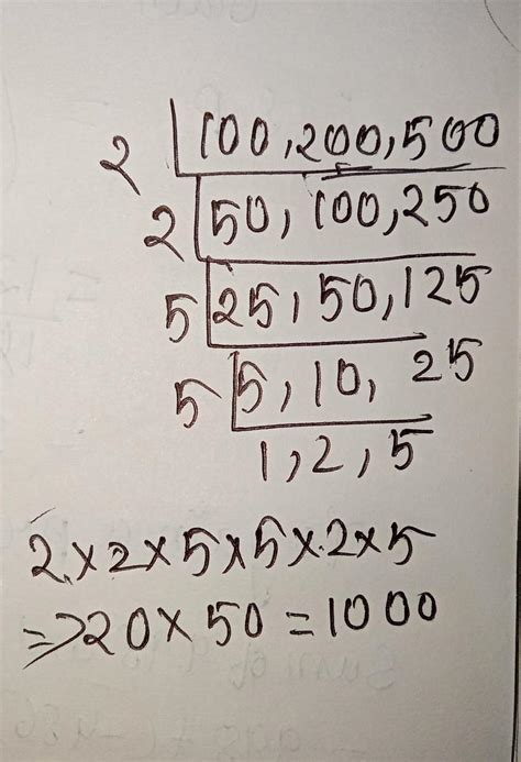 the lcm of 100 200 500 is what - Brainly.in