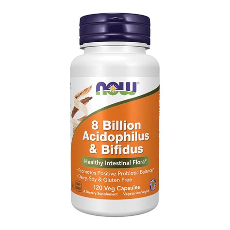NOW Foods Acidophilus/Bifidus 8 Billion, 120 Veg Capsules : Amazon.in ...