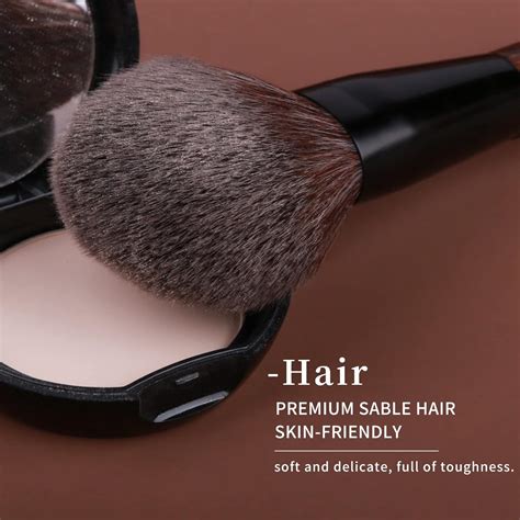 Buy Natural Sable Hair Bamboo Makeup Brush Set Professional with Case ...