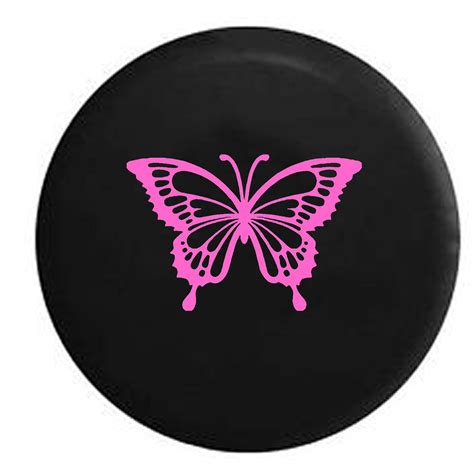 Pink Butterfly Girls Monarch Endangered Jeep Spare Tire Cover Vinyl ...