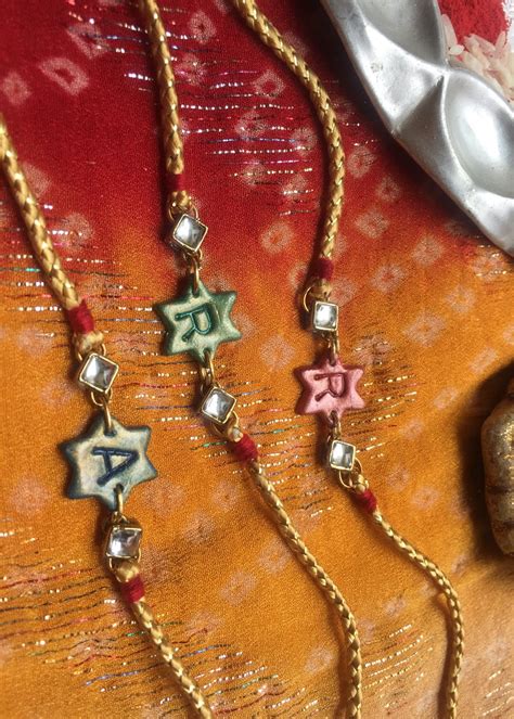 Get Hand-Stamped Initials Star Kids Rakhi - Set Of 3 at ₹ 375 | LBB Shop