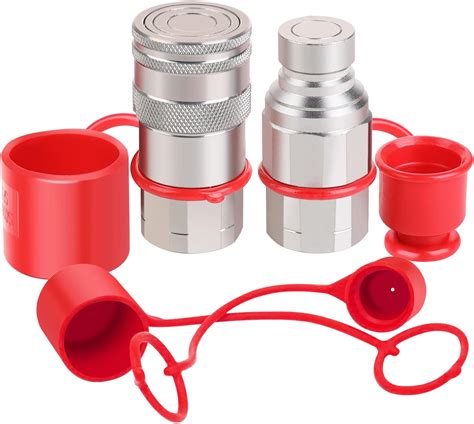 3/8 Quick Connect 1 2 Flat Face Coupler 1/2" NPT Hydraulic Quick ...