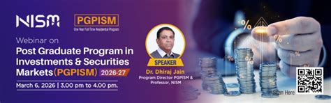 Webinar on Post Graduate Program in Investments and Securities Markets ...