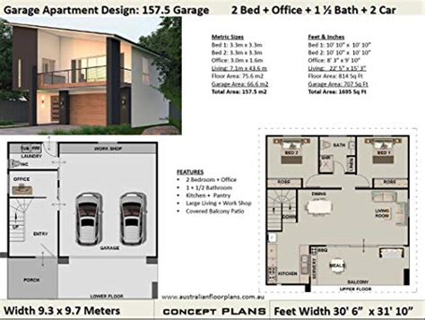 Affordable Small and Tiny House Plan - Modern 2 Bedroom + Office house ...