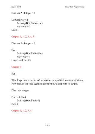For Loop in Visual Basic XYZ 的图像结果