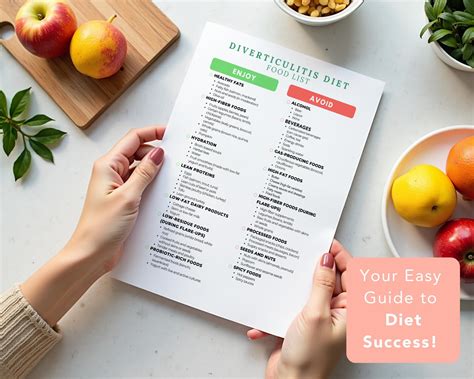 Diverticular Disease Diet Sheet Printable PDF, Diverticulitis Food Chart, Foods to Eat and Avoid ...