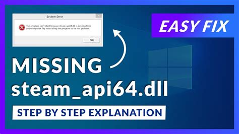steam_api64.dll Missing Error | How to Fix | 2 Fixes | 2021 - YouTube