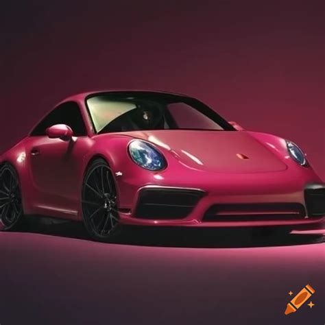 Pink porsche car on Craiyon