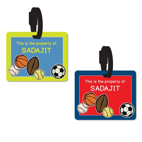 Bag Tag - Sports Balls – thedesignfactoryshop