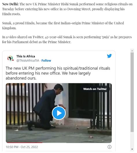 Did Rishi Sunak Perform ‘Religious Rituals’ Before Entering 10 Downing ...