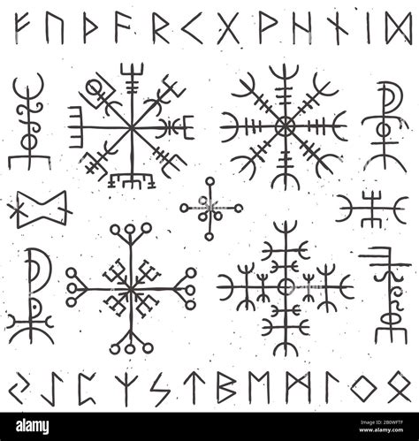 Mystical viking runes. Ancient pagan talisman, norse rune symbol ...