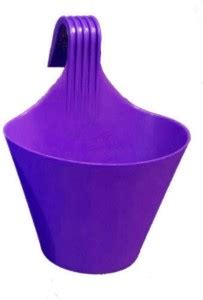 POOJA GLORY HOOK POT/HANGING RAILING POT 9 INCH (Plastic, External ...