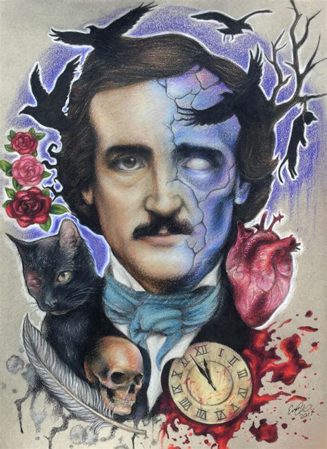 Edgar Allan Poe drawing by evanartt on DeviantArt