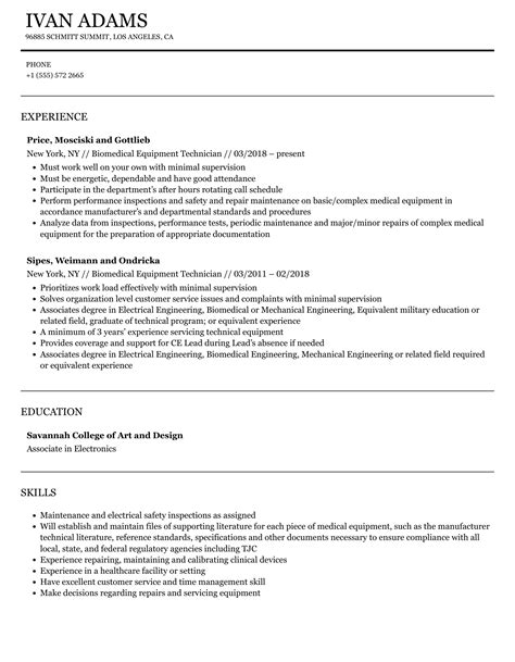 Biomedical Equipment Technician Salary Nc at Marc Rogers blog