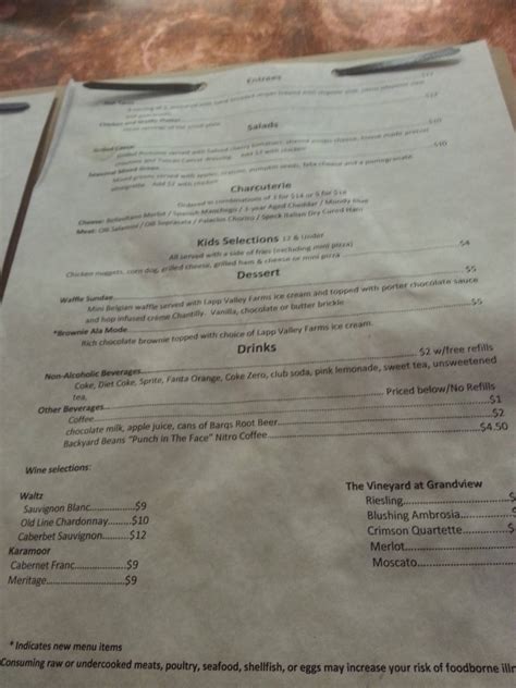 Menu at Mad Chef Craft Brewing restaurant, East Petersburg