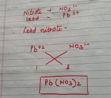 Atomic formula of lead nitrate - Brainly.in