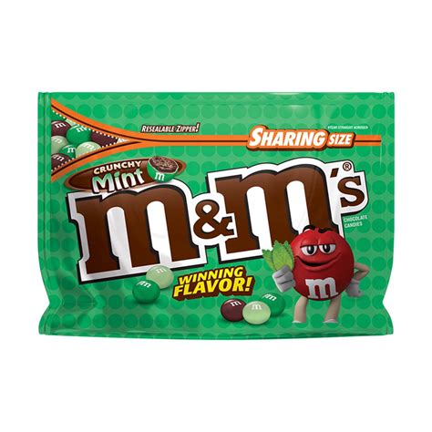 M&M's Crunchy Mint Winning Vote Flavor Chocolate Candy Sharing Size Bag ...