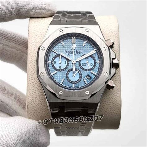Audemars Piguet Royal Oak Chronograph Stainless Steel Sky Blue Dial ...