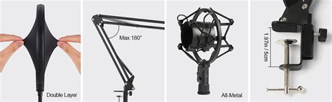 Audavibe Condenser Microphone Set +V8 Sound Card Amplifier Voice ...