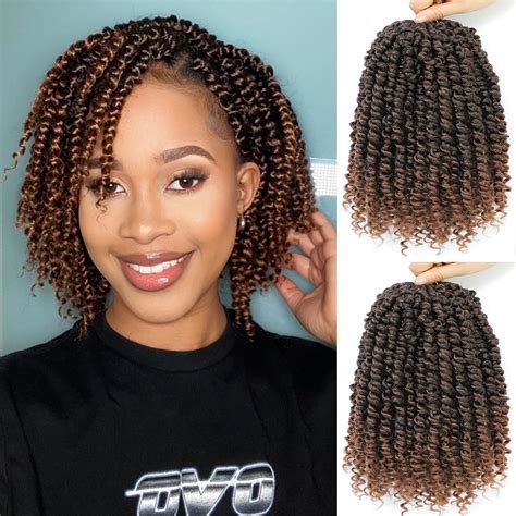 Amazon.com : Passion Twist Crochet Hair 10Inch Passion Twist Hair 8 ...