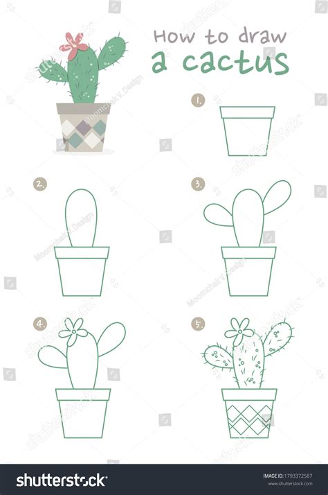 250 Cactus Drawing Easy Stock Vectors and Vector Art | Shutterstock