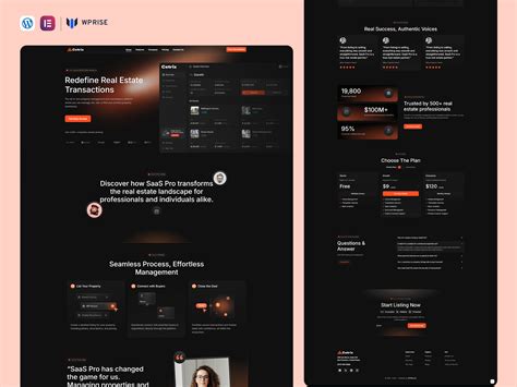 Cetrix - SaaS & Startup Website Elementor Template - WPRise