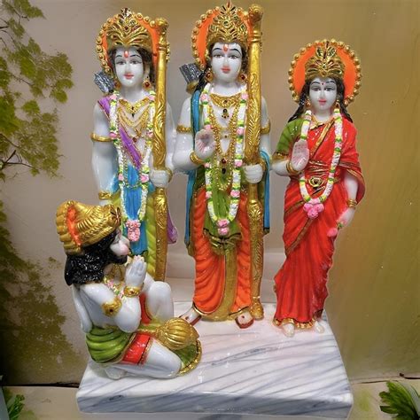 Buy Rama Collections Marble Ram Darbar Statue | Lord Rama with Sita ...