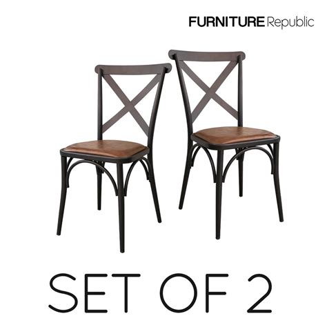 Furniture Republic Industrial Dining Chair 301808 (Set of 2) | Shopee ...