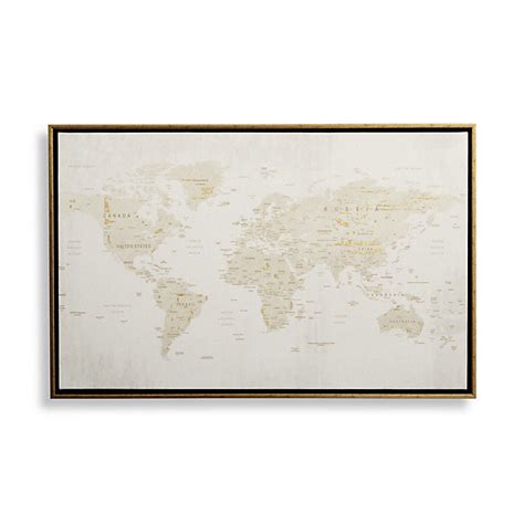 Heirloom Gold Leafed Magnetic Map | Frontgate
