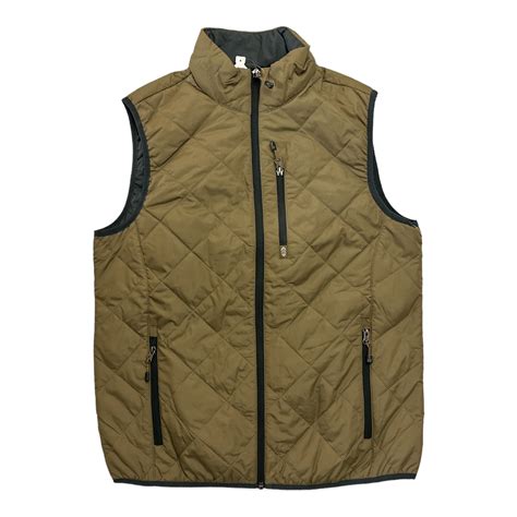 FREE COUNTRY Men's Lightweight Quilted Sleeveless Puffer Vest, Bark ...