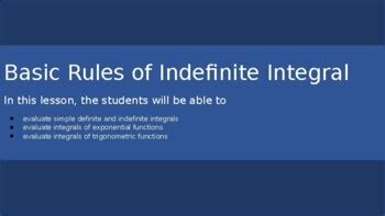 Image result for Indefinite Integral Rules