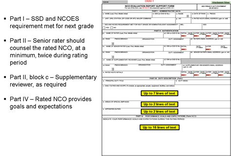 New NCOER Support Form DA 2166-9 Series: New NCOER Support Form DA Form ...