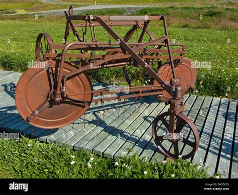 Exhibition of old agricultural machines in Mödrudalur on Iceland, Europe Stock Photo - Alamy