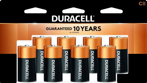 Duracell Coppertop Alkaline C Batteries, 8 Pack, Long Lasting, 1.5 Volt ...