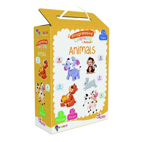 Progressive Learning Puzzle - Animals | Educational Puzzle for Kids ...