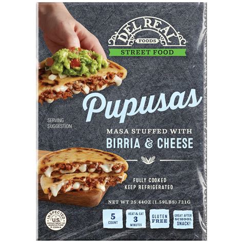 Amazon.com: Del Real Foods Birria & Cheese Pupusas, 25.44 Oz : Grocery ...