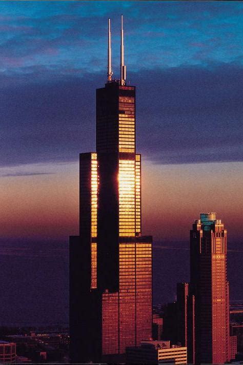 西尔斯大厦,芝加哥第一高楼,经典打卡地_天线_高度_建筑