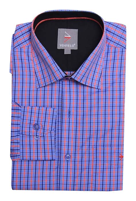 Buy VENFIELD Men's Formal Shirt (Shirt 143-42, Blue, 42) at Amazon.in