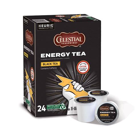 Celestial Seasonings Energy Black Tea K-Cup Pods, 24 Count