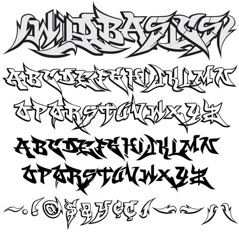 Graffiti letters alphabet wildstyle - dolfonweb